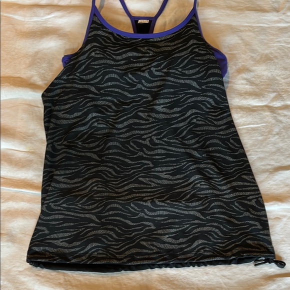 Black and Purple Strappy Tank Top - Picture 8 of 11